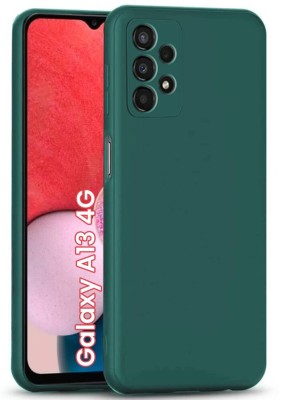 KARAS Back Cover for Samsung Galaxy A13 4G | Soft Silicon Protective Case Cover Designed(Green, Camera Bump Protector, Pack of: 1)