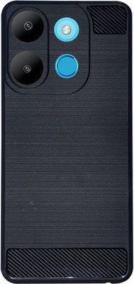COVERBLACK Back Cover for Infinix X6516 / Smart 7 HD(Black, Grip Case, Pack of: 1)