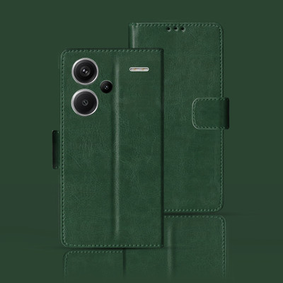 Kalua Mall Flip Cover for Redmi Note 13 Pro Plus 5G(Green, Pack of: 1)