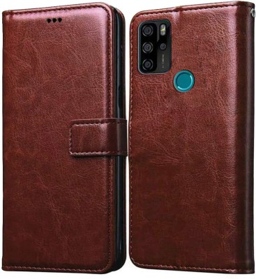 COVERBLACK Flip Cover for Micromax IN 1 - E6746(Brown, Magnetic Case, Pack of: 1)