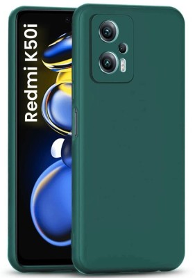 KARAS Back Cover for Redmi K50i 5G | Soft Silicon Protective Case Cover Designed(Green, Camera Bump Protector, Pack of: 1)
