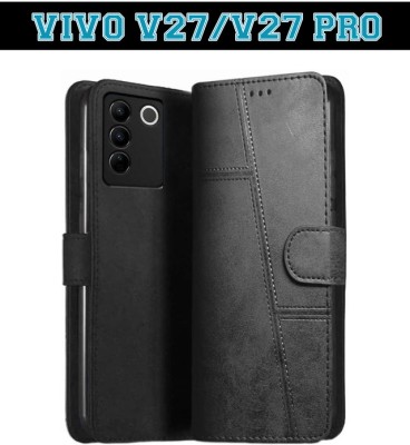 ZSXNWX Flip Cover for Vivo V27 5G, Vivo V27 Pro 5G(Black, Dual Protection, Pack of: 1)