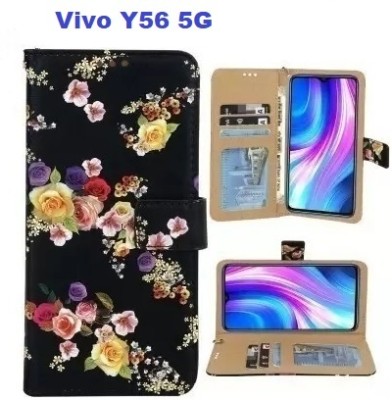 Aarov Flip Cover for Vivo Y56 5G, vivo Y16, Vivo T2x(Black, Shock Proof, Pack of: 1)