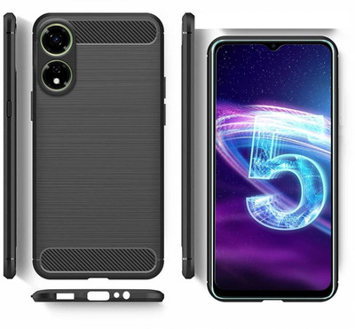 Coverage Back Cover for Itel P661N / Itel_P55 5G(Black, Dual Protection, Silicon, Pack of: 1)