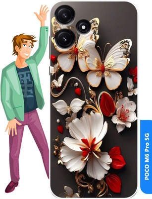 BUYMORE Back Cover for Poco M6 Pro 5G(Multicolor, Dual Protection, Silicon, Pack of: 1)