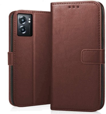Casesily Flip Cover for Oppo K10 5G Leather Wallet Case(Brown, Cases with Holder, Pack of: 1)