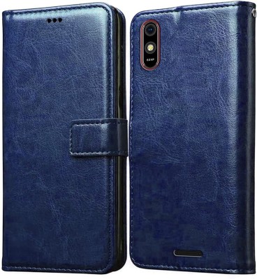 COVERNEW Flip Cover for LAVA Z61 Pro(Blue, Magnetic Case, Pack of: 1)