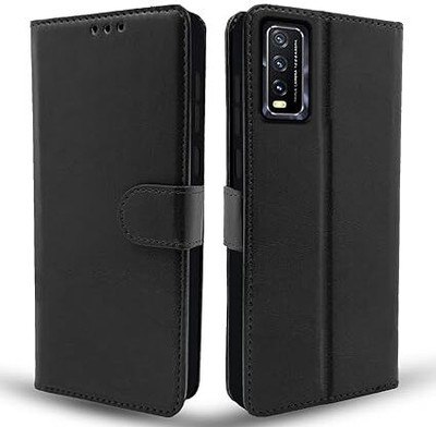 STC Flip Cover for Vivo Y20(Black, Magnetic Case, Pack of: 1)