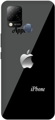 PICHKU Back Cover for Infinix Hot 10s,Iphone, Art, Apple, Logo, Emblem(Black, 3D Case, Pack of: 1)