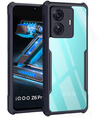Bigil Back Cover for IQoo Z6 Pro, Premium Ipaky Gloss Finish Boom TPU(Black, Pack of: 1)