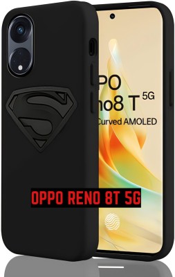 XOVO Back Cover for OPPO Reno8T 5G(Black, Dual Protection, Silicon, Pack of: 1)