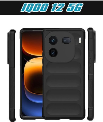 sadgatih Back Cover for iQOO 12 5G(Black, Dual Protection, Silicon, Pack of: 1)
