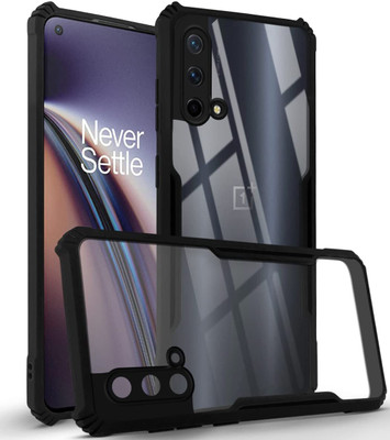filbayhub Back Cover for OnePlus Nord CE 5G(Black, Transparent, Camera Bump Protector, Pack of: 1)