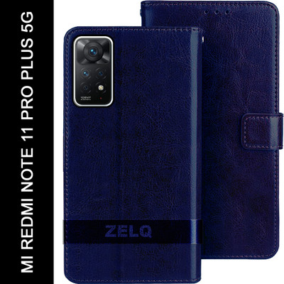 Zelq Flip Cover for Mi Redmi Note 11 PRO Plus 5G(Blue, Magnetic Case, Pack of: 1)