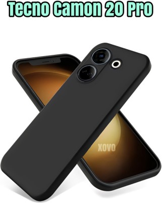 XOVO Back Cover for Tecno Camon 20 Pro 5G(Black, Dual Protection, Silicon, Pack of: 1)