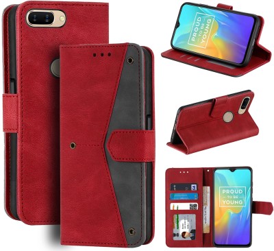 Unistuff Flip Cover for Realme U1(Red, Camera Bump Protector, Pack of: 1)