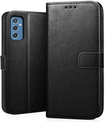 MOBILEMOSAIC Back Cover for Samsung Galaxy M52 (5G) Flip Cover | Leather Finish | Inside Pockets & Inbuilt Stand(Black, Dual Protection, Pack of: 1)