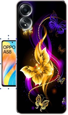 MorePrint Back Cover for Oppo A58 4G Back cover 3109(Multicolor, Matte Finish, Silicon, Pack of: 1)