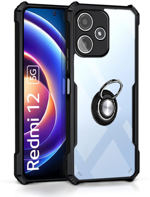 LILLIPUT Back Cover for Mi Redmi 12 5G(Black, Grip Case, Pack of: 1)