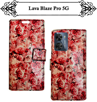 Asmart Flip Cover for Lava Blaze Pro 5G(Red, Pack of: 1)