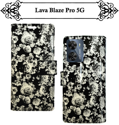 Asmart Flip Cover for Lava Blaze Pro 5G(Black, Pack of: 1)