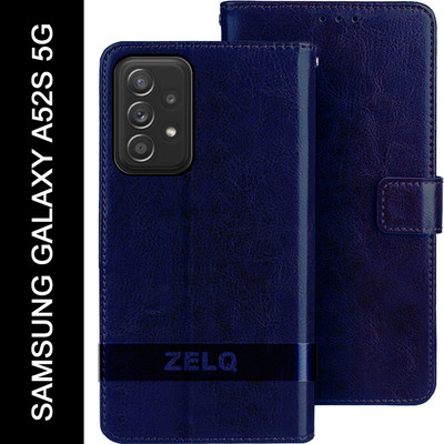 Zelq Flip Cover for SAMSUNG Galaxy A52s 5G(Blue, Magnetic Case, Pack of: 1)