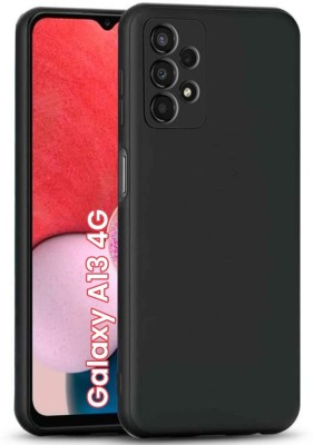 ANTICA Back Cover for Samsung Galaxy A13 4G | Soft Silicon Protective Case Cover Designed(Black, Camera Bump Protector, Pack of: 1)