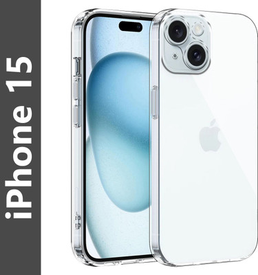 Cover Bazaar iPhone 15 Rubber Back Cover(Transparent, Grip Case)