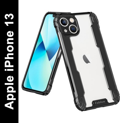 Fablue Back Cover for Apple iPhone 13(Black, Rugged Armor, Pack of: 1)