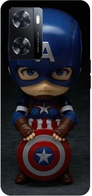 Indus Back Cover for Oppo A77s- LITTLE: CAPTAIN: AMERICA: CARTOON(Blue, Hard Case, Pack of: 1)