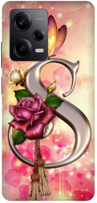 Rockyard Back Cover for REDMI Note 12 Pro 5G, S, NAME, LETTER, ALPHABET(Black, Flexible, Silicon, Pack of: 1)