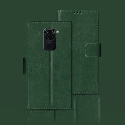 Kalua Mall Flip Cover for Redmi Note 9(Green, Magnetic Case, Pack of: 1)