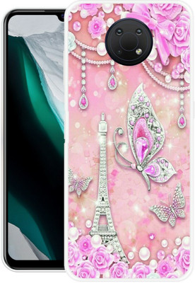 Shree Shyam Back Cover for Nokia G10(Pink, Silver, Grip Case, Silicon, Pack of: 1)