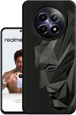 ACESTAR Back Cover for REALME 12X 5G(Black, 3D Case, Silicon, Pack of: 1)