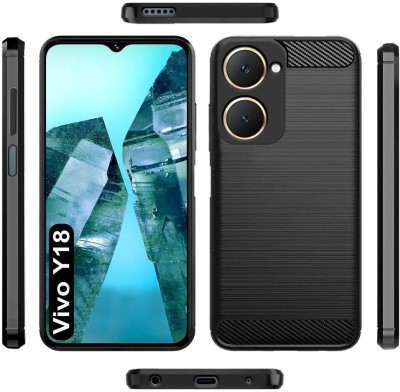 Coverage Back Cover for Vivo Y18i(Black, Grip Case, Pack of: 1)