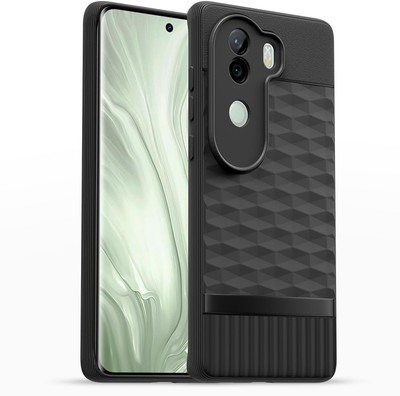 Krish Tech Back Cover for Vivo V40e 5G, IQOO Z9s 5G(Black, 3D Case, Silicon, Pack of: 1)