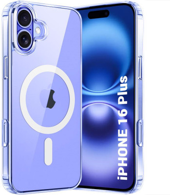 MD PROTECT Back Cover for iPhone 16 Plus 5G, Premium Ultra Hybrid Clear Shockproof Transparent Magnetic Case Cover(Transparent, Flexible, Pack of: 1)
