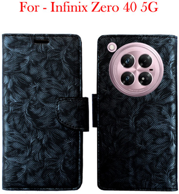 SHANNO Flip Cover for Infinix Zero 40 5G(Black, Pack of: 1)