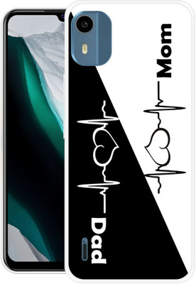 Shree Shyam Back Cover for Nokia C12 Pro(Black, White, Grip Case, Silicon, Pack of: 1)