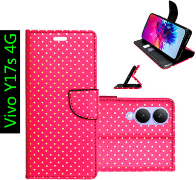 Toklot Flip Cover for Vivo Y17s 4G(Pink, Pack of: 1)