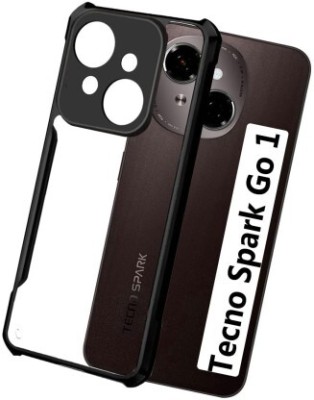 ETTEZOM Back Cover for Tecno Spark Go1, Spark G01(Transparent, Dual Protection, Pack of: 1)