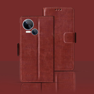 Kalua Mall Flip Cover for Tecno Spark 10 5G(Maroon, Magnetic Case, Pack of: 1)