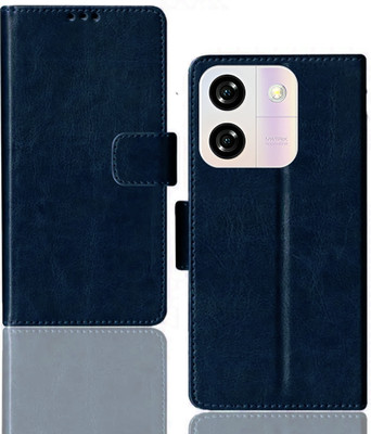 Kalua Mall Flip Cover for Lava Yuva Star 5G | LZG409 folding cover | Inside Card Slot | Wallet Stand | Blue(Blue, Magnetic Case, Silicon, Pack of: 1)