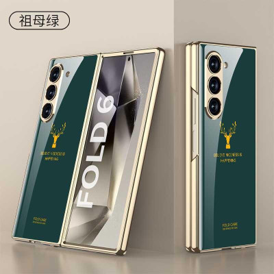 Stylonic Back Cover for Samsung Galaxy Z Fold 6(Green, Gold, Shock Proof, Pack of: 1)