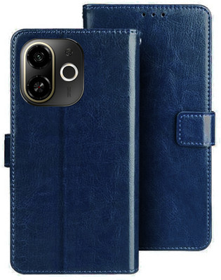 Kalua Mall Flip Cover for Tecno Spark 30C 5G | KL8h folding cover | Inside Card Slot | Wallet Stand | Blue(Blue, Magnetic Case, Silicon, Pack of: 1)