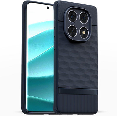 RichCell Back Cover for Soft Rubberised Back Case with Inner Velvet Fabric | Mi Redmi Note 14 Pro Plus 5G(Blue, 3D Case, Silicon, Pack of: 1)