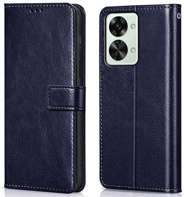 Coverage Flip Cover for OnePlus CPH2401/ 1+ Nord 2T 5G(Blue, Grip Case, Pack of: 1)
