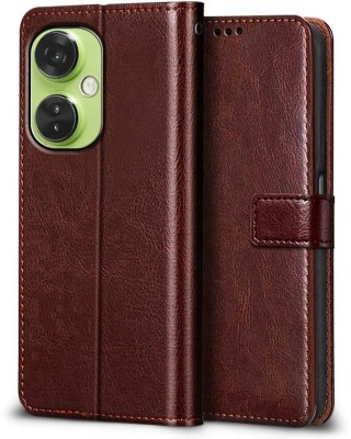 YoZoo Flip Cover for OnePlus Nord CE 3 Lite 5G Flexible | Leather Finish | Card Pockets Wallet & Stand(Brown, Dual Protection, Pack of: 1)