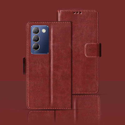 Kalua Mall Flip Cover for Vivo Y200E 5G(Maroon, Pack of: 1)