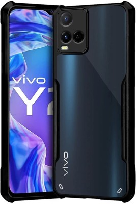 spaziogold Back Cover for Vivo Y21T(Transparent, Black, Shock Proof, Pack of: 1)